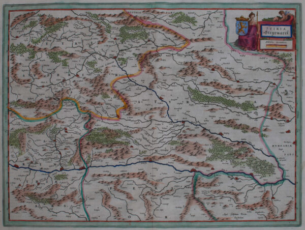 Kaart van de Steiermark uit het "Toonneel des Aerdriicx, Ofte Nievwe Atlas..." van Joan en Cornelis Blaeu (1642-43), afb. 1