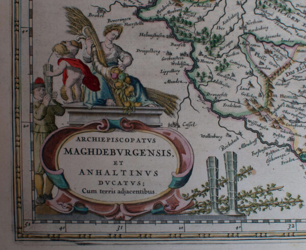 Kaart van het Aartsbisdom Magdeburg en het hertogdom Anhalt uit het "Toonneel des Aerdriicx, Ofte Nievwe Atlas..." van Joan en Cornelis Blaeu (1642-43), afb. 3