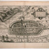 Vogelvlucht aanzicht van de stad Kalkar, uit Civitates Orbis Terrarum (1635 editie), van Frans Hogenberg, zijn zoon Abraham en Georg Braun, afb. 2