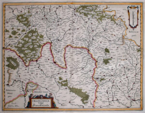 Kaart van  Franken uit het "Theatrum Orbis Terrarum, sive Atlas novus..." van Willem en Joan Blaeu (1640-55)
