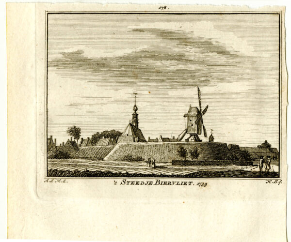 Biervliet in 1739 uit 'Het verheerlykt Nederland...', afb. 2