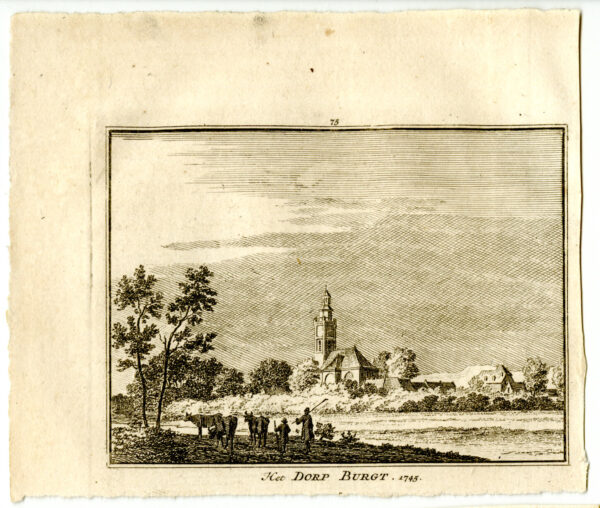 Burgh in 1745 uit 'Het verheerlykt Nederland...', afb. 2