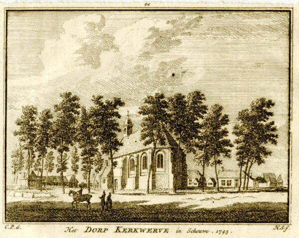 Kerkwerve in 1745, uit 'Het verheerlykt Nederland...', afb. 1