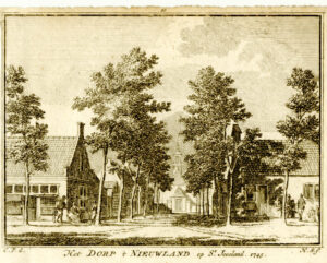 Nieuw- en Sint Joosland, in 1745, uit 'Het verheerlykt Nederland...', afb. 1