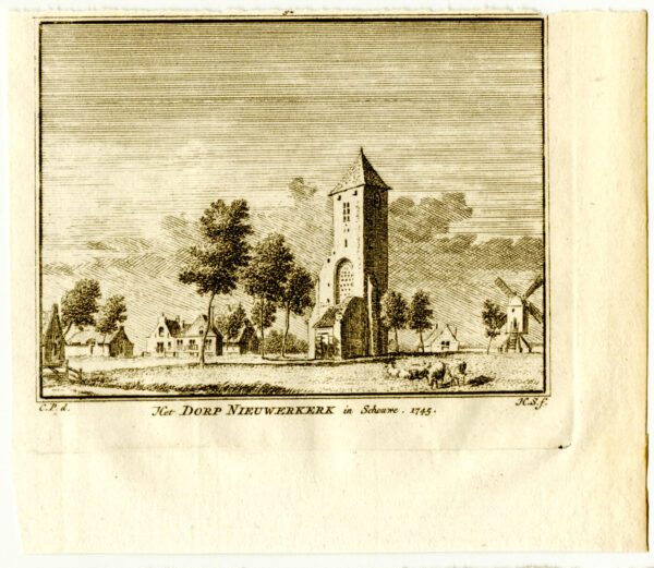 Nieuwerkerk, in 1745, uit 'Het verheerlykt Nederland...', afb. 2