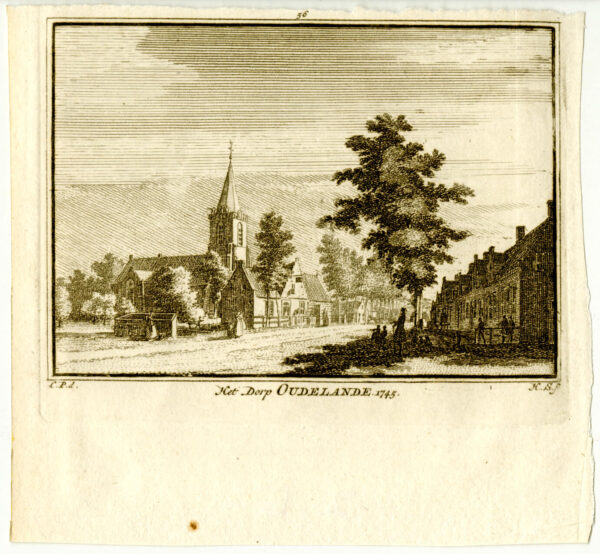 Oudelande, in 1745, uit 'Het verheerlykt Nederland...', afb. 2