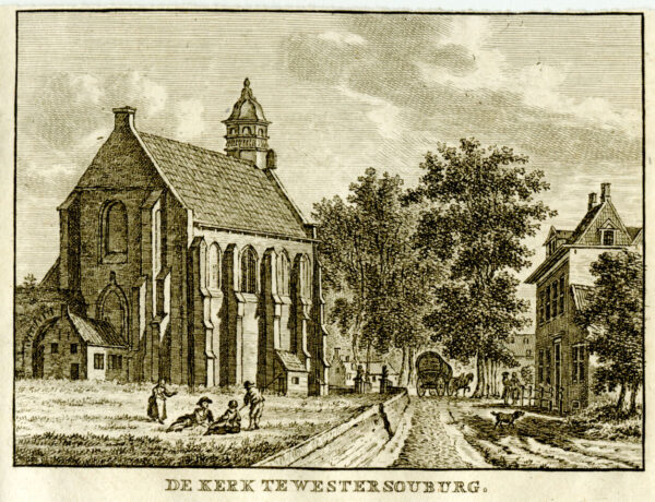 De kerk van West-Souburg, uit 'Vaderlandsche gezichten of afbeeldingen...', afb. 1