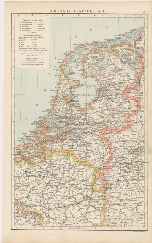 Nederland, uit The Universal Atlas (1893), Afb.1