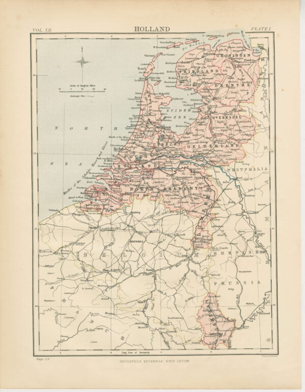 Nederland en Luxemburg, uit de Enclyclopaedia Britannica (Negende Editie, 1870–1890), Afb.1