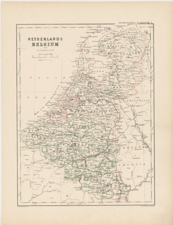 Nederland, België en Luxemburg, door W & A.K. Johnston, Afb.1