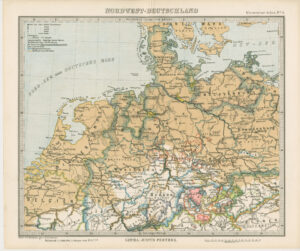 Noordwest-Duitsland, uit 'Justus Perthes' Elementar-Atlas' (1882-84), Afb.1