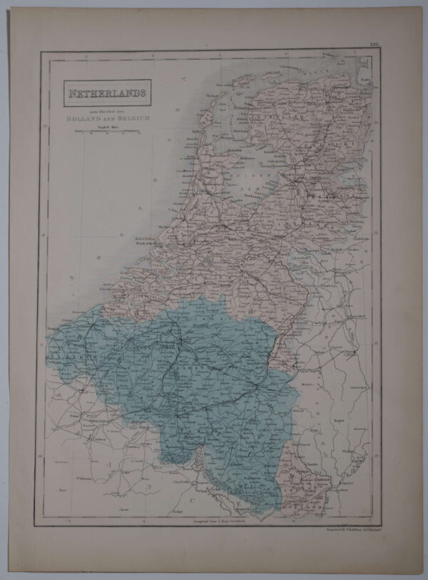 Nederland, België en Luxemburg, gegraveerd door Selina Hall (1780?–1853), Afb.1