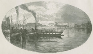 Deutz vanaf de Rijn, houtgravure naar Richard Püttner, Afb.1