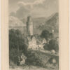 De Ochsenturm en omgeving in Oberwesel, in Rijnland-Palts, uit 'Der Rhein und die Rheinlande ... Von Mainz bis Köln', afb.2