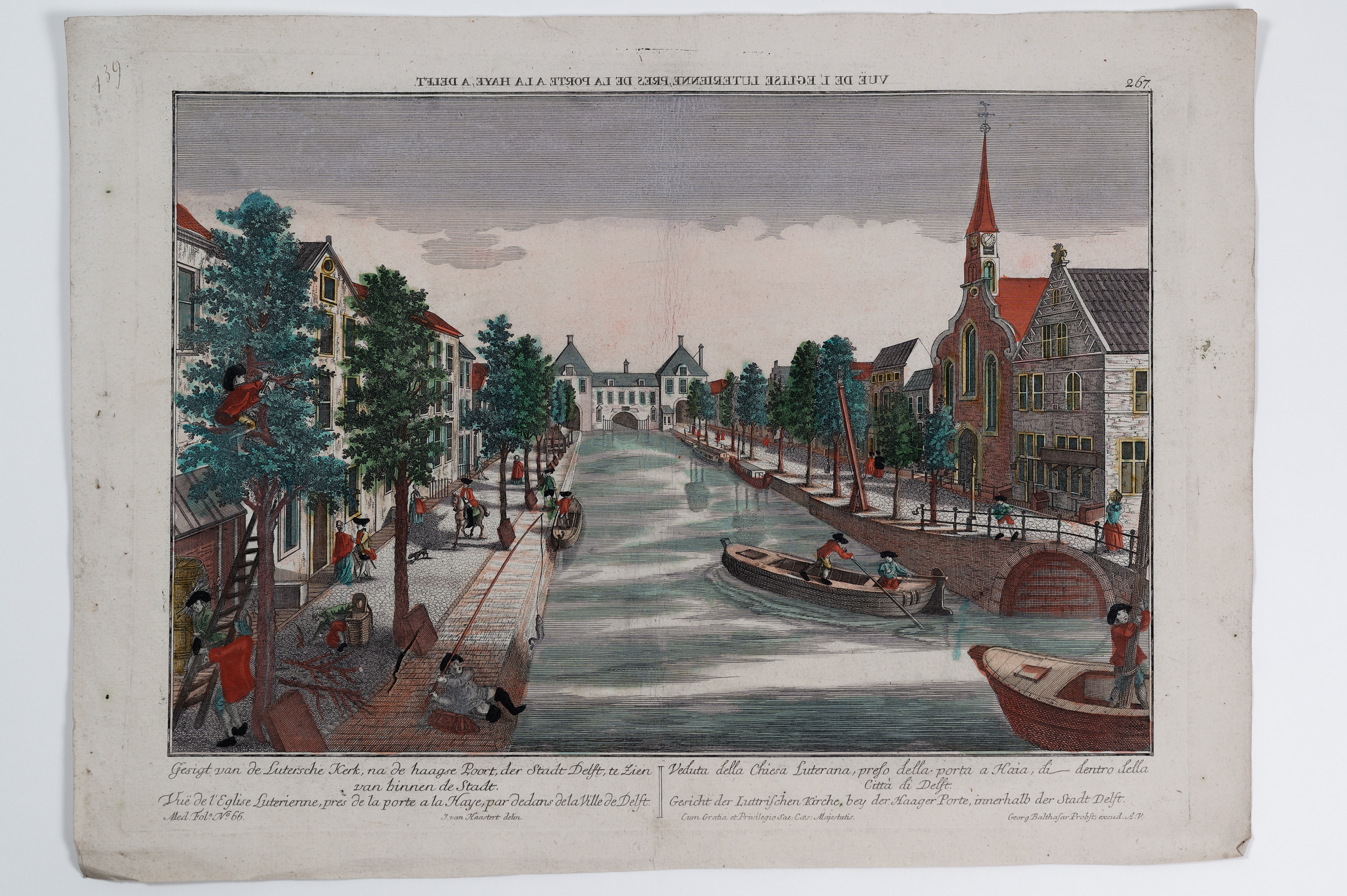 Noordeinde met Haagpoort en Lutherse Kerk, Delft, afb.1